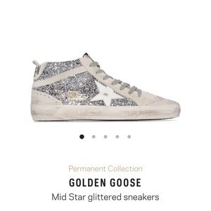 GOLDEN GOOSE mid star glitter sneaker